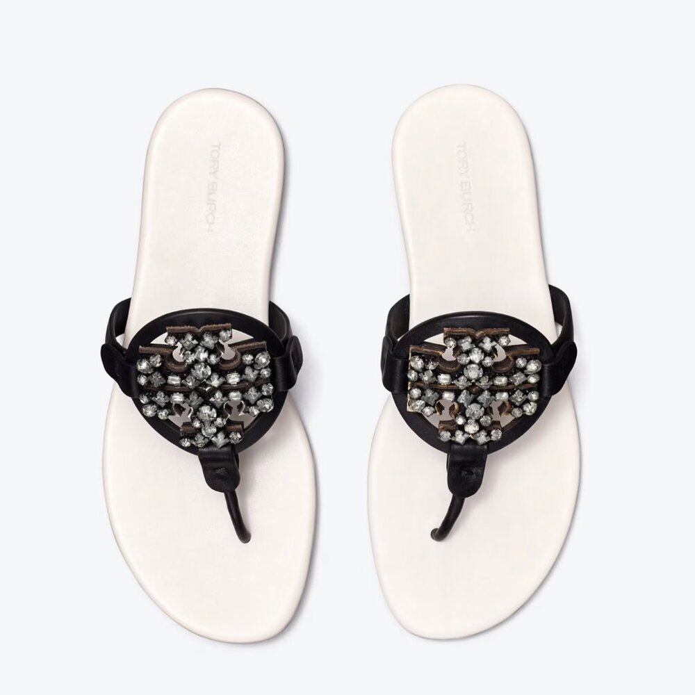 Tory Burch CRYSTAL MILLER SOFT Leather Sandals